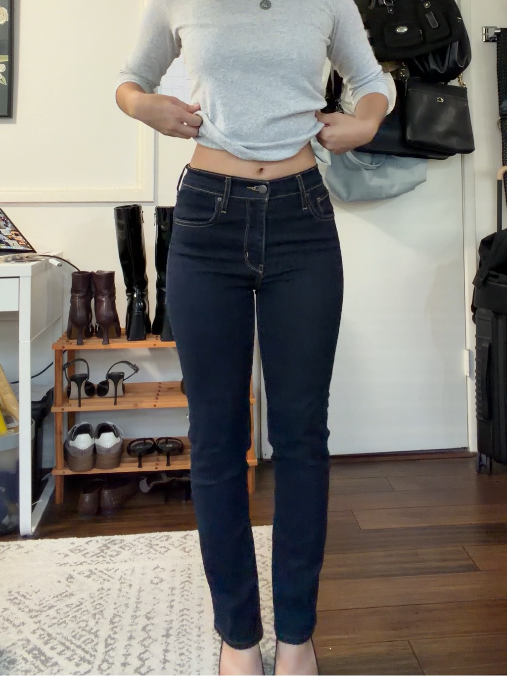 Levi’s High-Rise Dark Blue Women's Straight Jeans